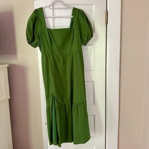 ASTR The Label Poplin Tiered Maxi Dress